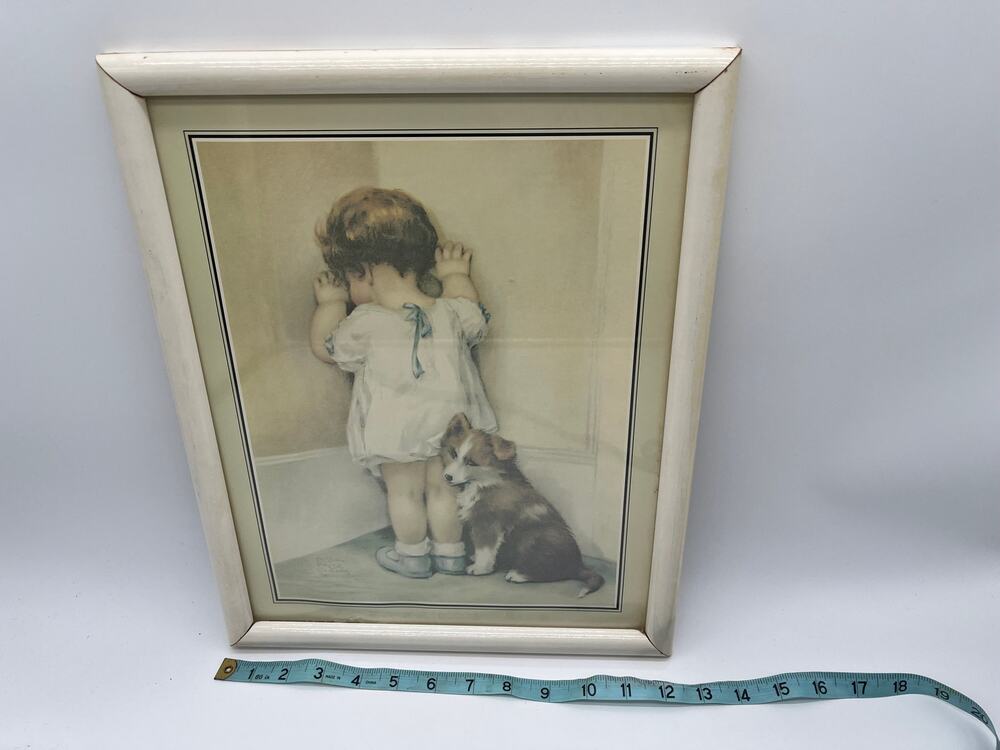 Vintage In Disgrace by Bessie Pease Gutmann Signed Framed Painting Artwork